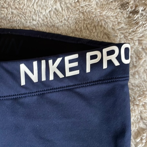 NIKE Navy Blue Nike Pro Shorts - Picture 4 of 5
